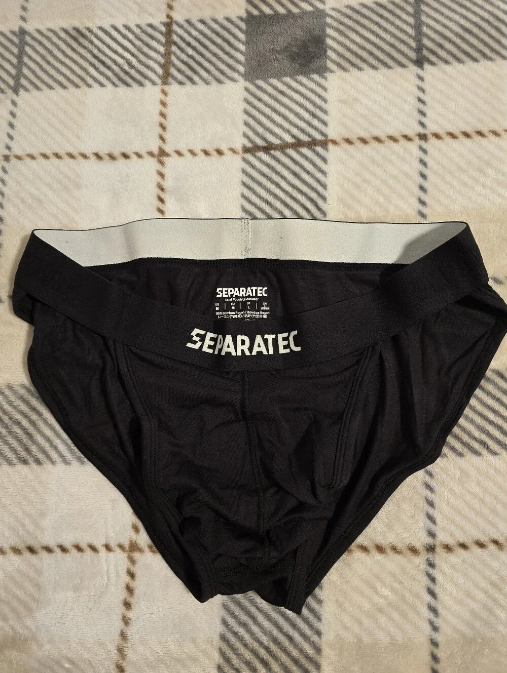 SEPARATEC Black Bikini Briefs with Logo